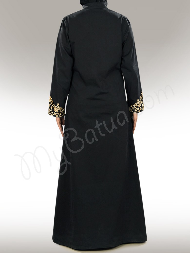 Download this Hibbah Black Cotton Abaya picture